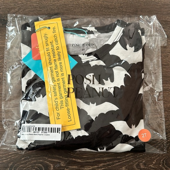 •NEW•Posh Peanut “Batty”Two Piece Pajama - Picture 2 of 6